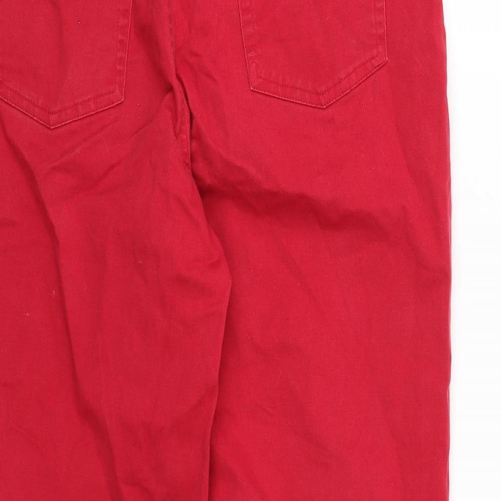 Jones New York Womens Red  Denim Cropped Jeans Size 10 L24 in