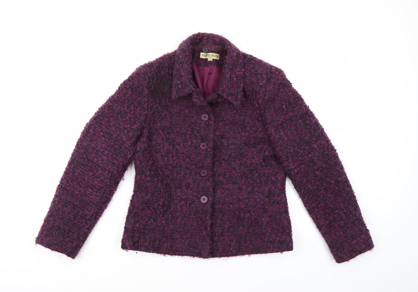 Husen Moda Womens Purple   Pea Coat Coat Size 12