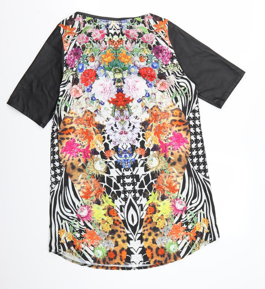 Sweetaeacia Womens Multicoloured Floral  T-Shirt Dress  Size 12