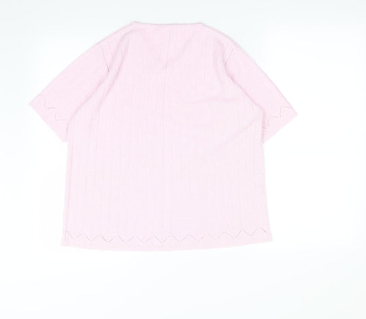 Preworn Womens Pink   Basic T-Shirt Size 14