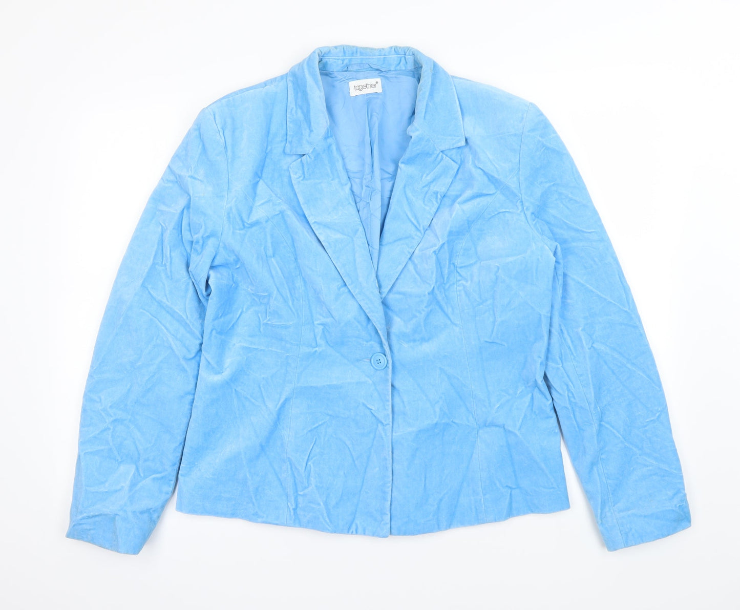 Together Womens Blue   Jacket Blazer Size 16
