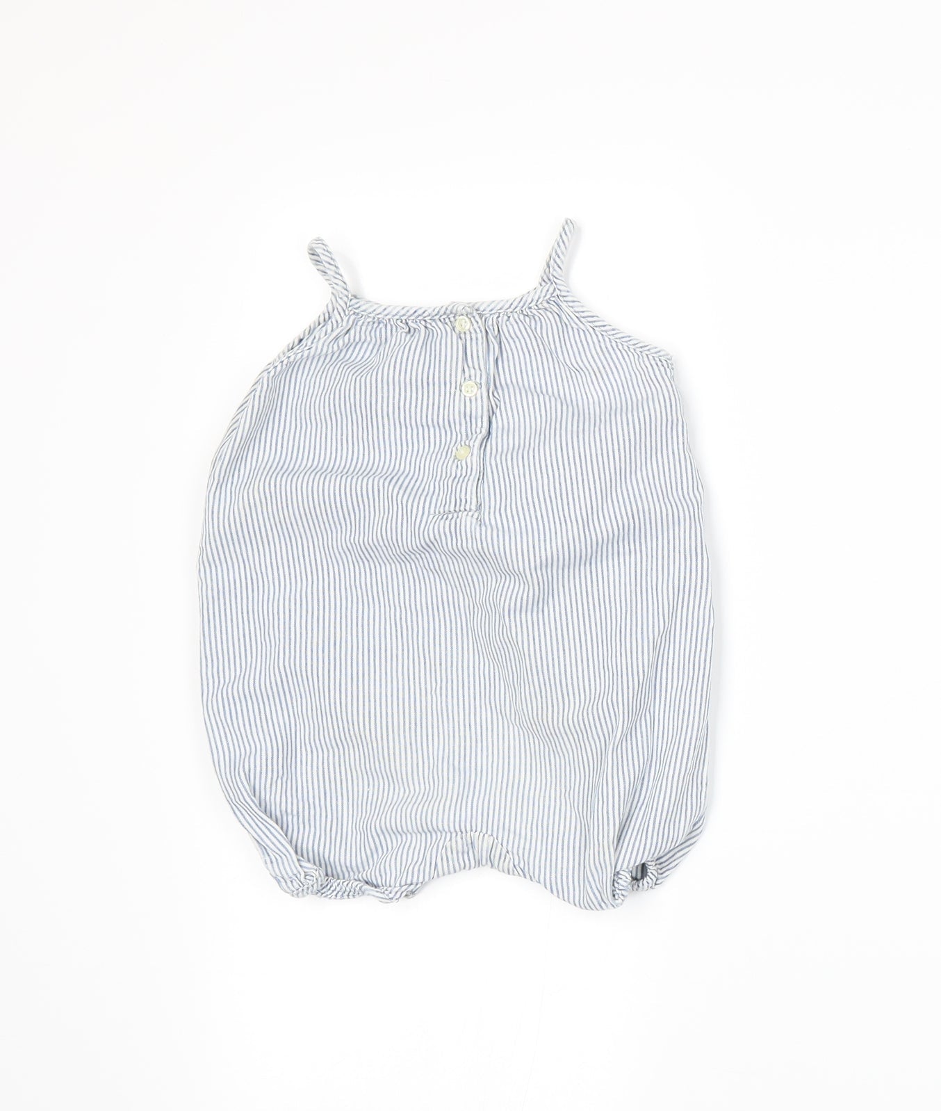 Gap Girls Blue Striped  Dungaree One-Piece Size 6-9 Months
