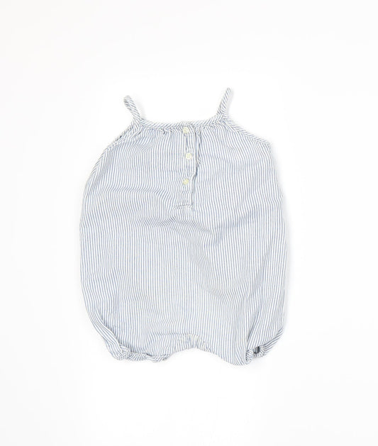 Gap Girls Blue Striped  Dungaree One-Piece Size 6-9 Months