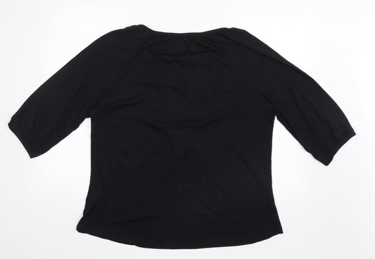 Yessica Womens Black   Basic Blouse Size XL