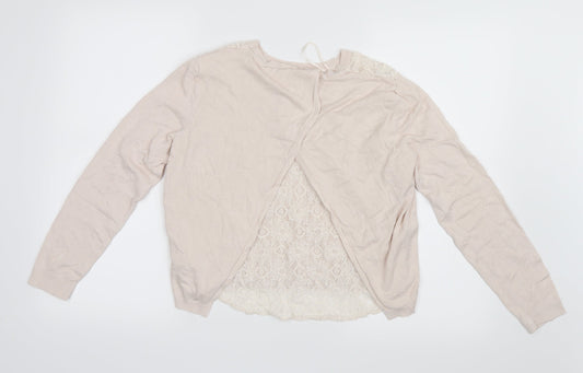 Dorothy Perkins Womens Pink  Knit Pullover Jumper Size 8  - Lace