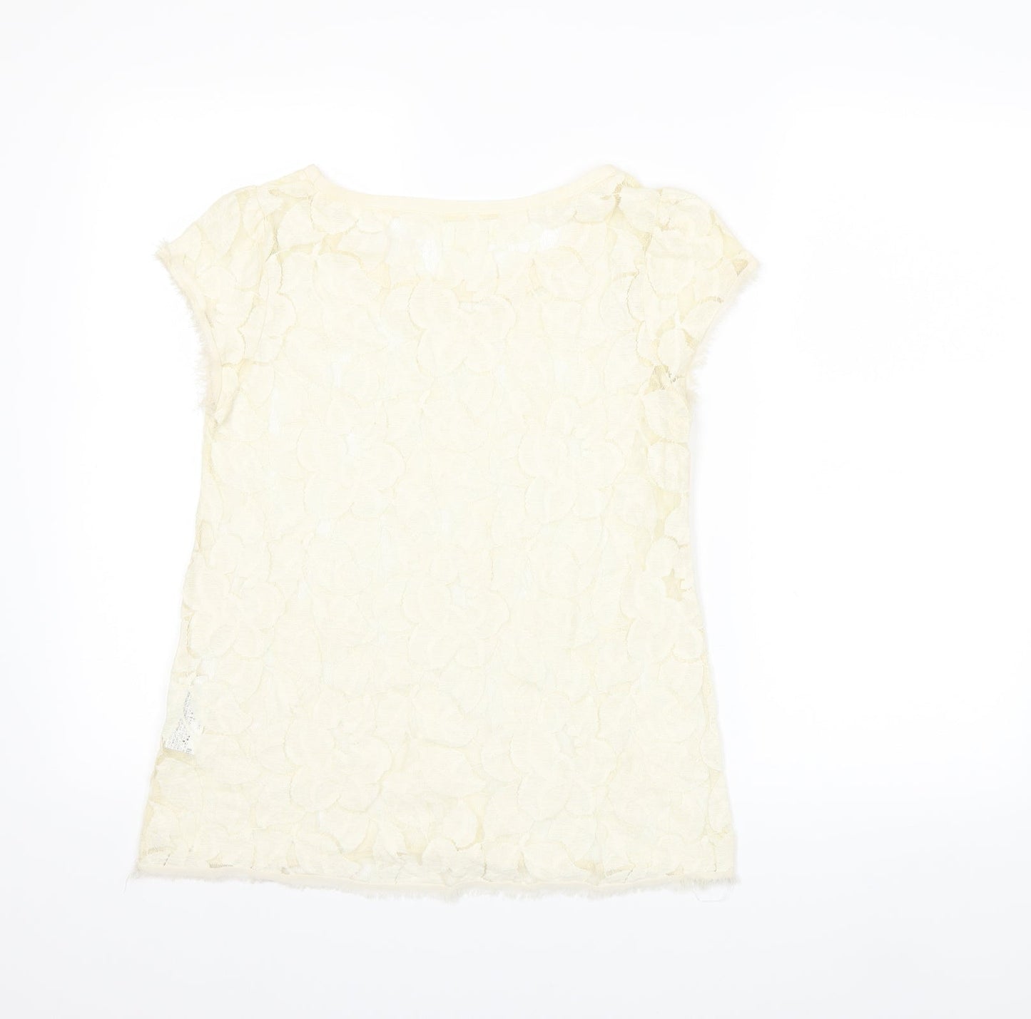 Zara Womens Ivory   Basic T-Shirt Size M