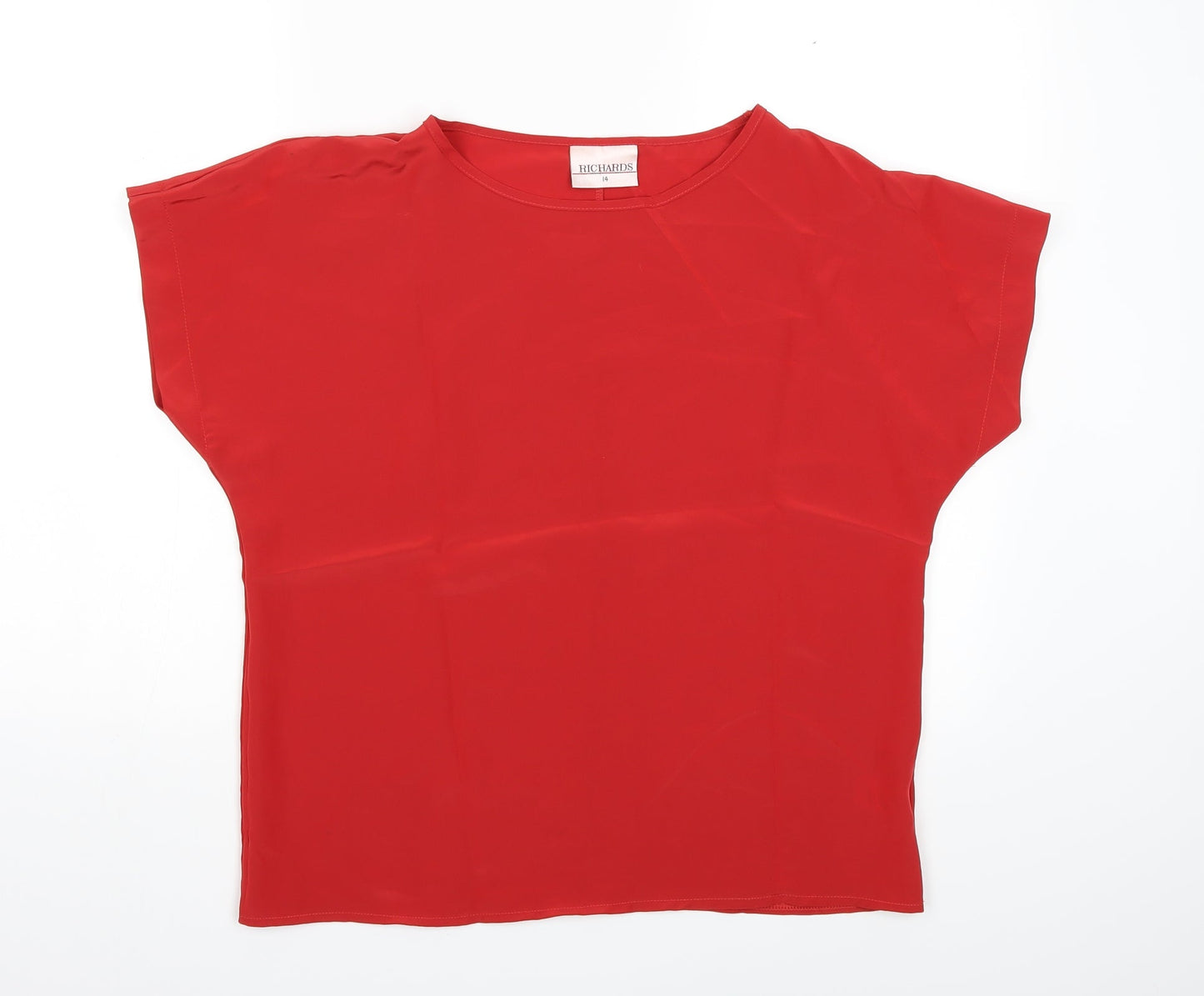 Richards Womens Red   Basic T-Shirt Size 14