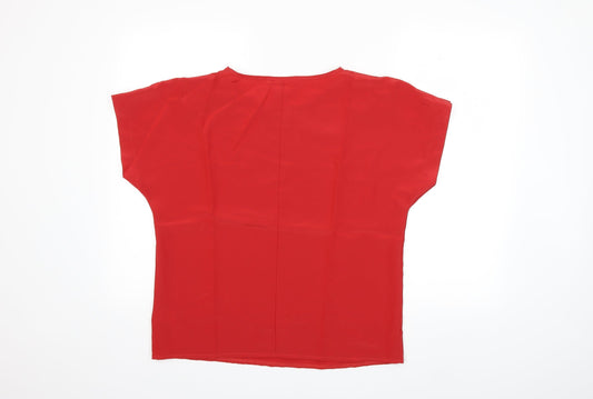 Richards Womens Red   Basic T-Shirt Size 14