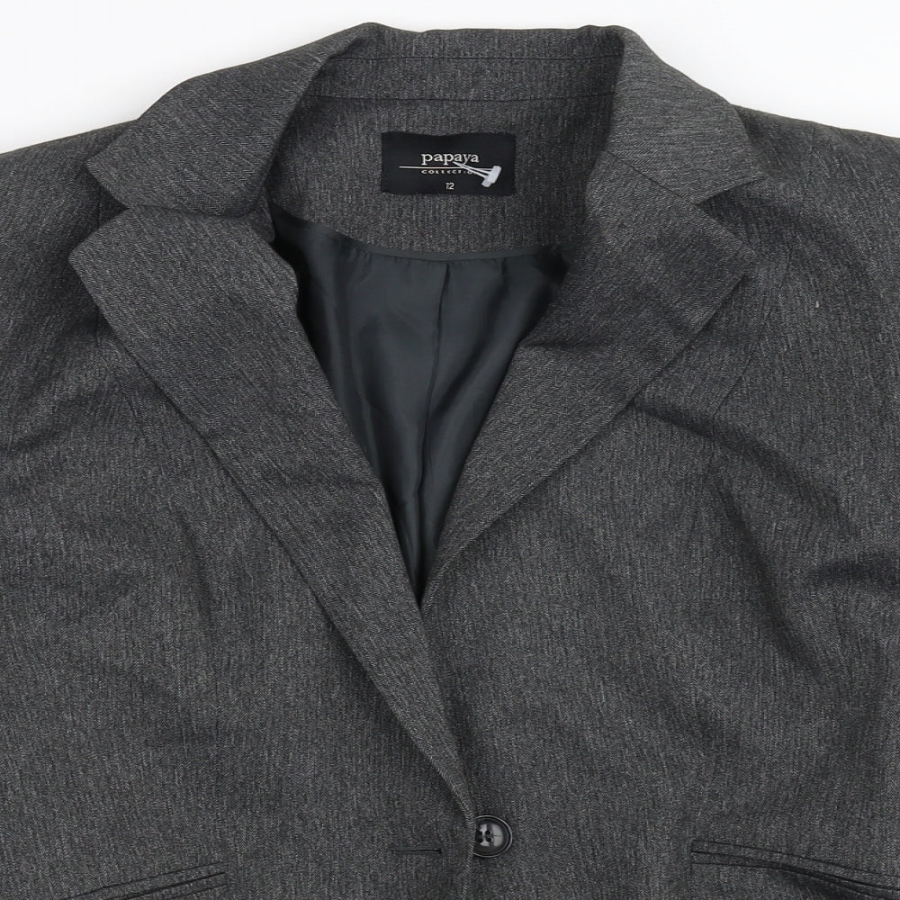 Papaya Womens Grey   Jacket Blazer Size 12