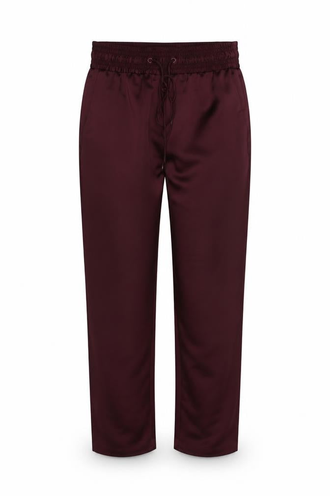 Front view of Autograph women’s purple sweatpants, size UK 8, 23-inch leg
