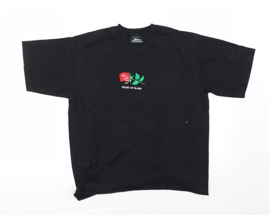 Preworn Womens Black   Cropped T-Shirt Size S