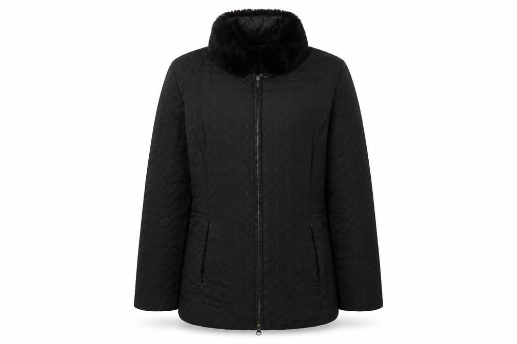 Womens UK Size M  Jones New York Black Polyester Coat