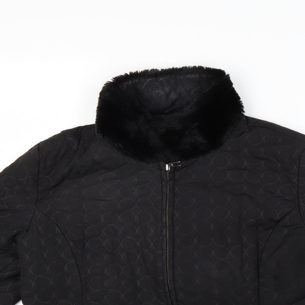 Jones New York Womens Black   Jacket Coat Size M