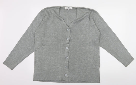 Paramour Womens Grey  Knit Cardigan Jumper Size M