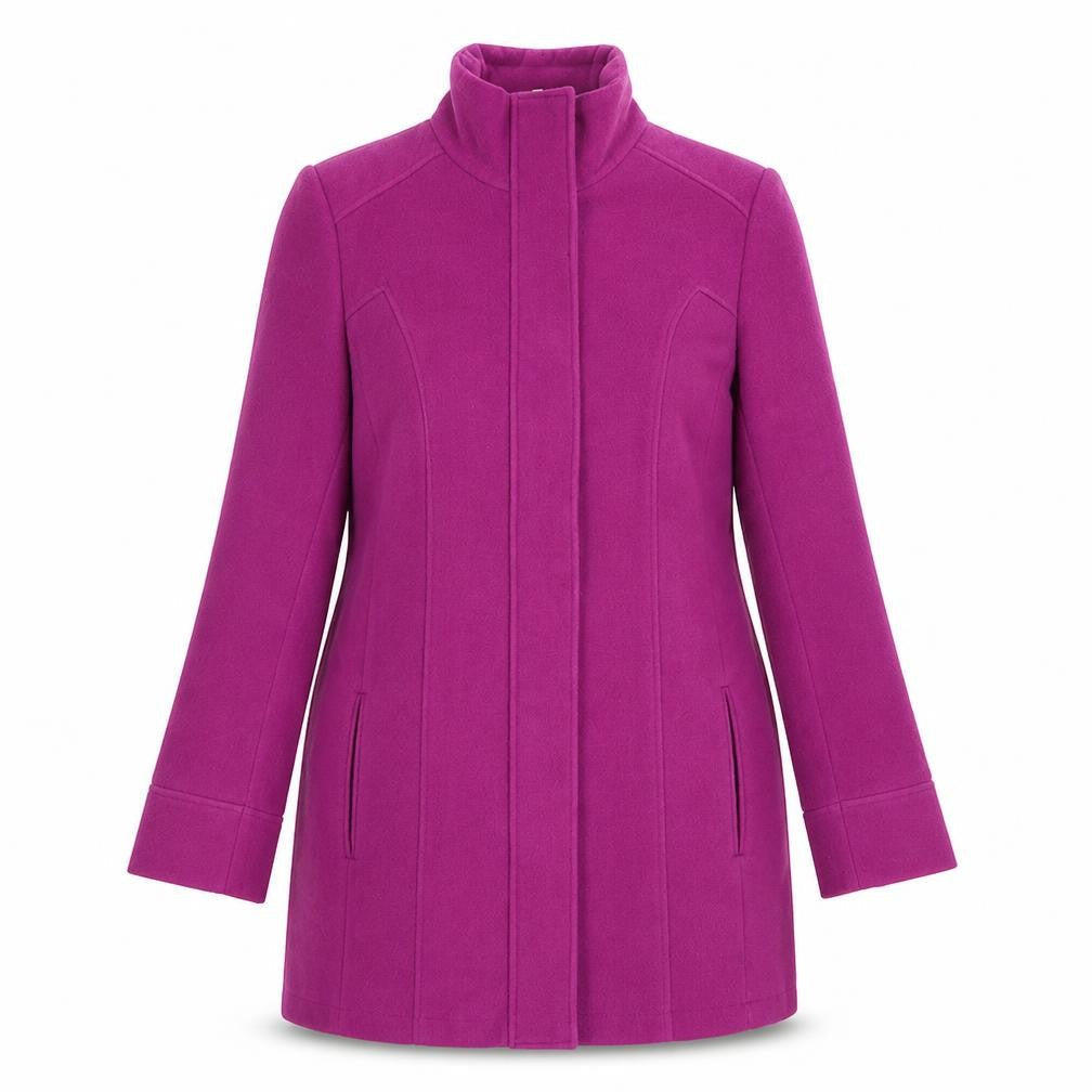 Elegance Fashion Womens Purple   Overcoat Coat Size 12