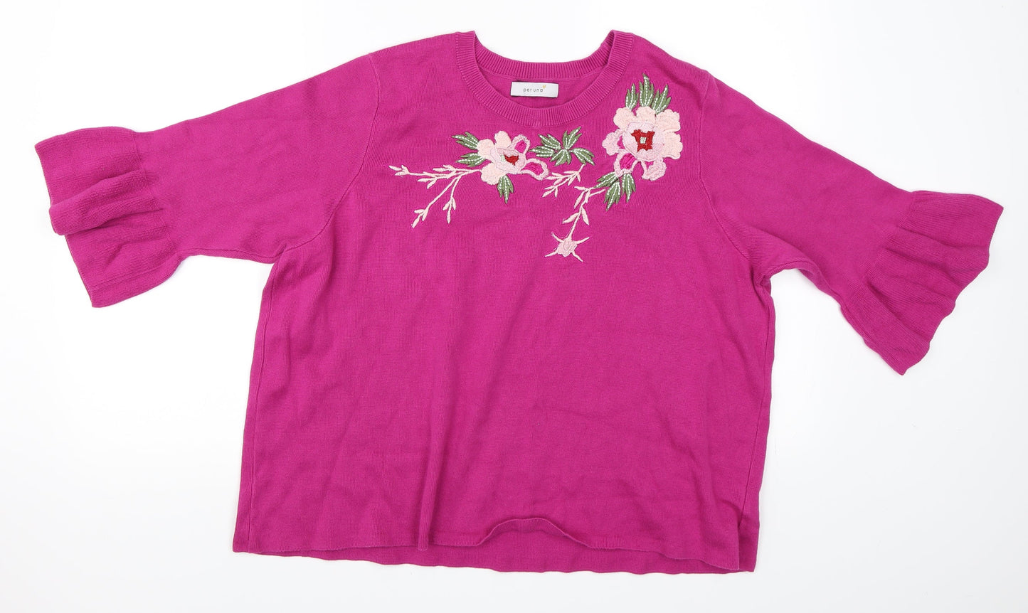 Per Una Womens Purple   Pullover Jumper Size 18