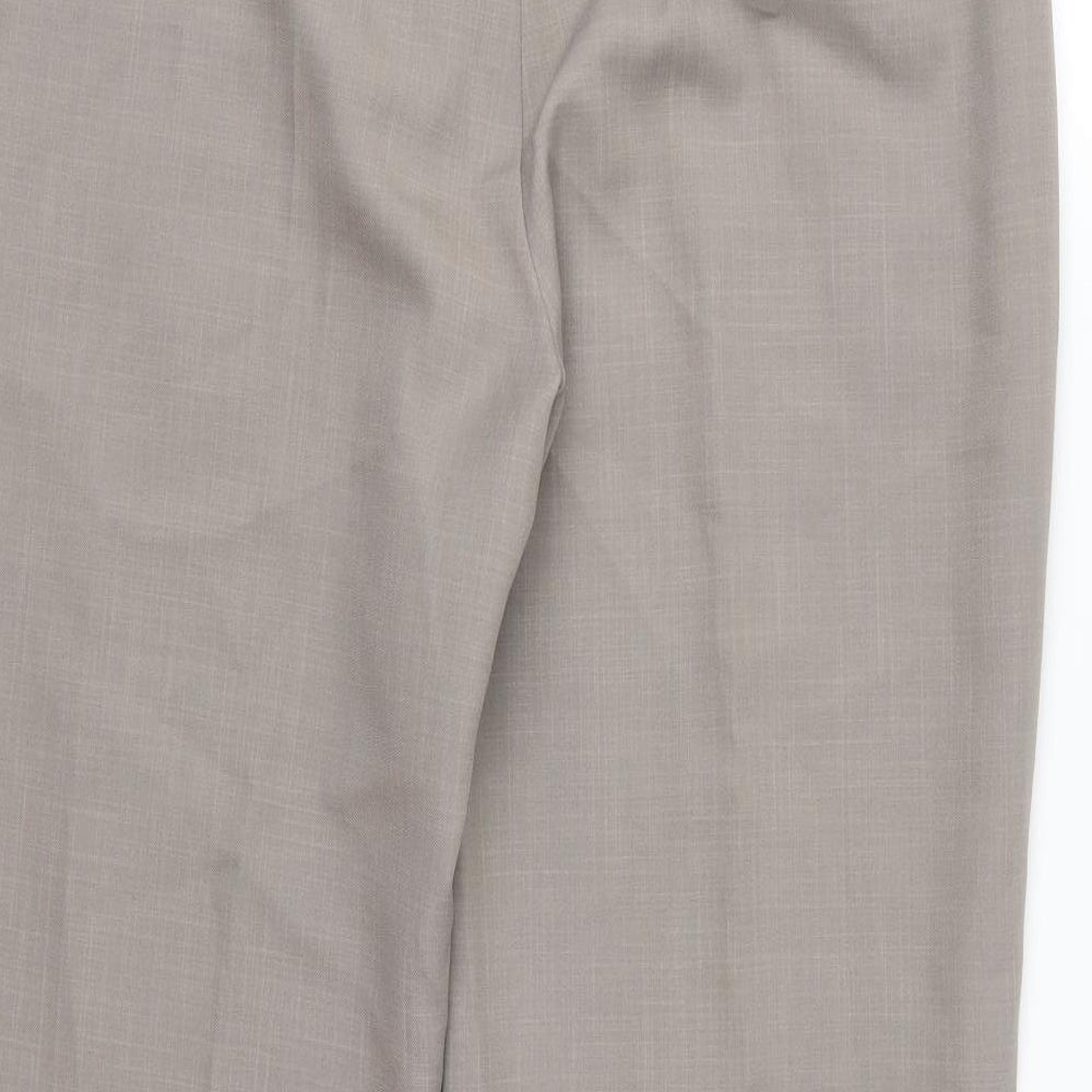 Debenhams Womens Beige  Rayon Trousers  Size 16 L27 in