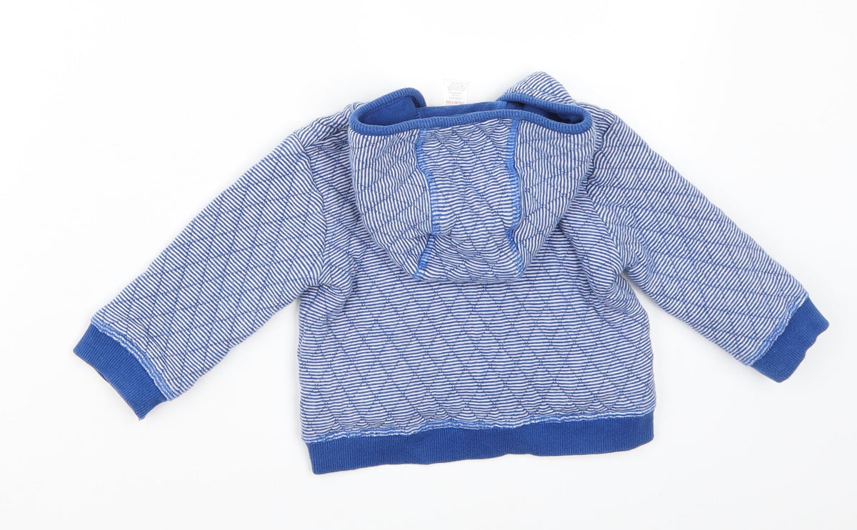 Back view of Mini Club Baby Blue Jacket Coat, size 6-9, Months