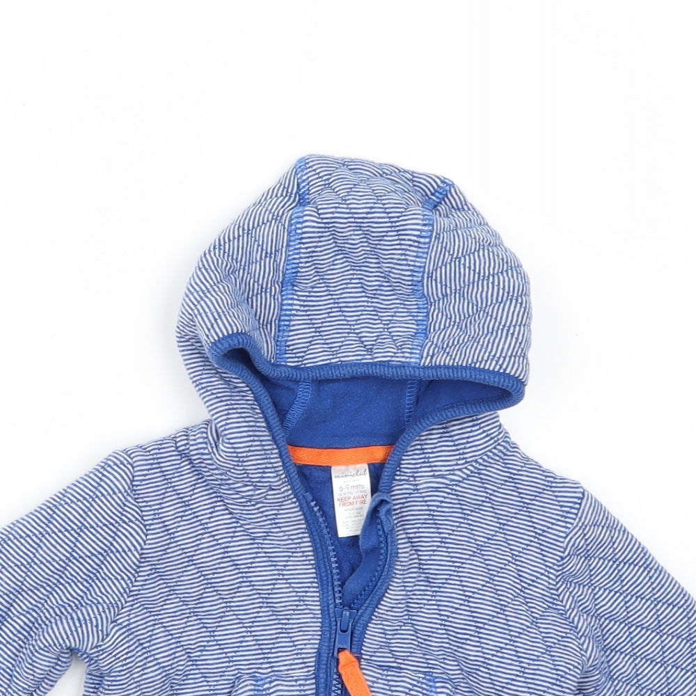 Close-up detail of Mini Club Baby Blue Jacket Coat, size 6-9, Months