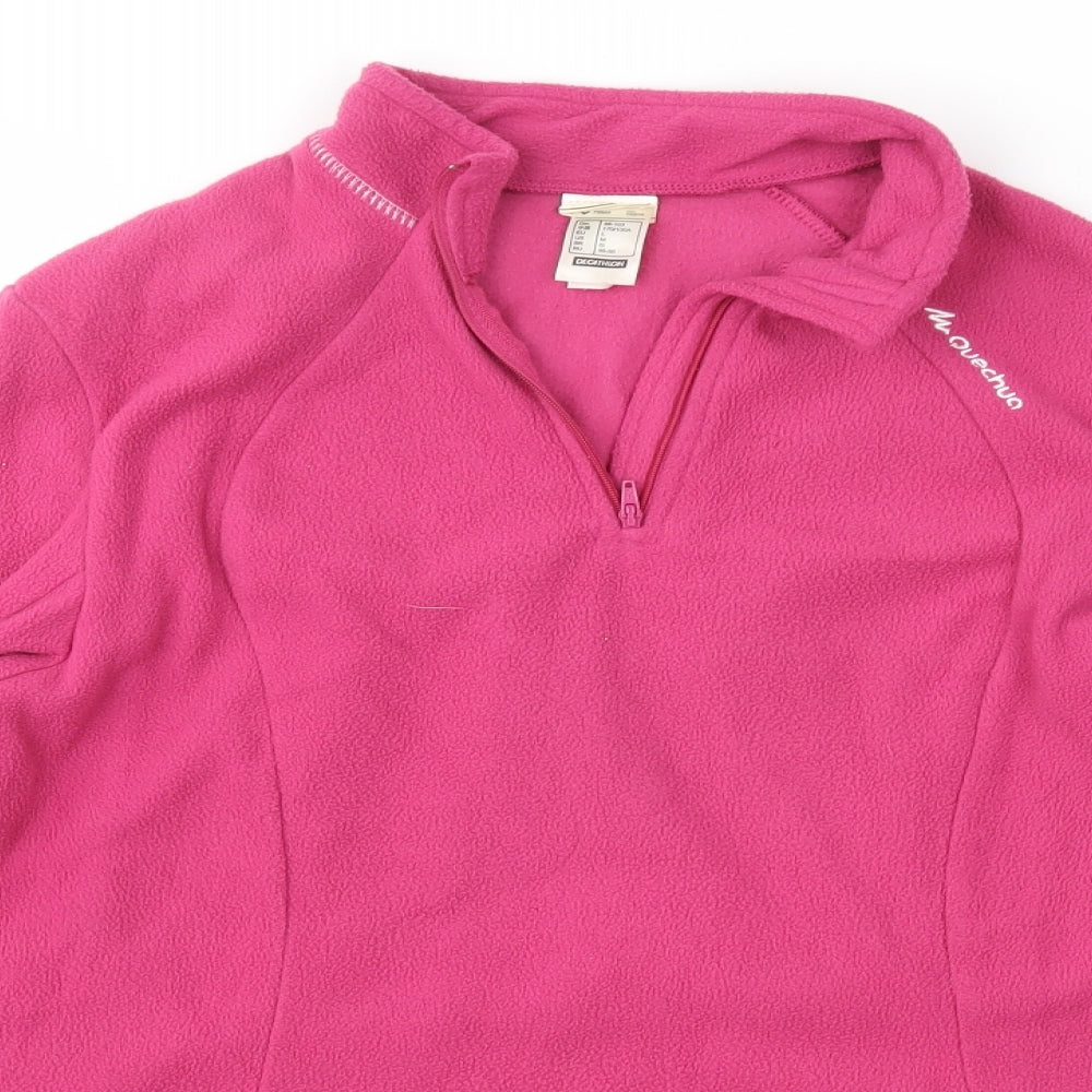 DECATHLON Womens Pink  Fleece Jacket  Size L