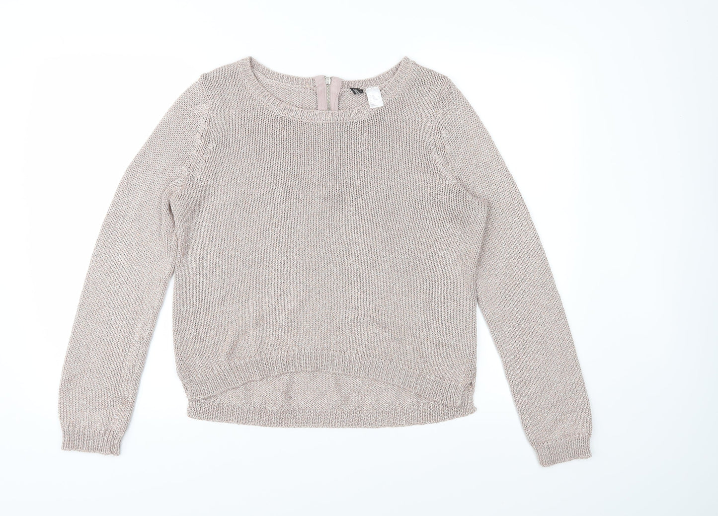 Divided Womens Pink  Knit Pullover Jumper Size 16