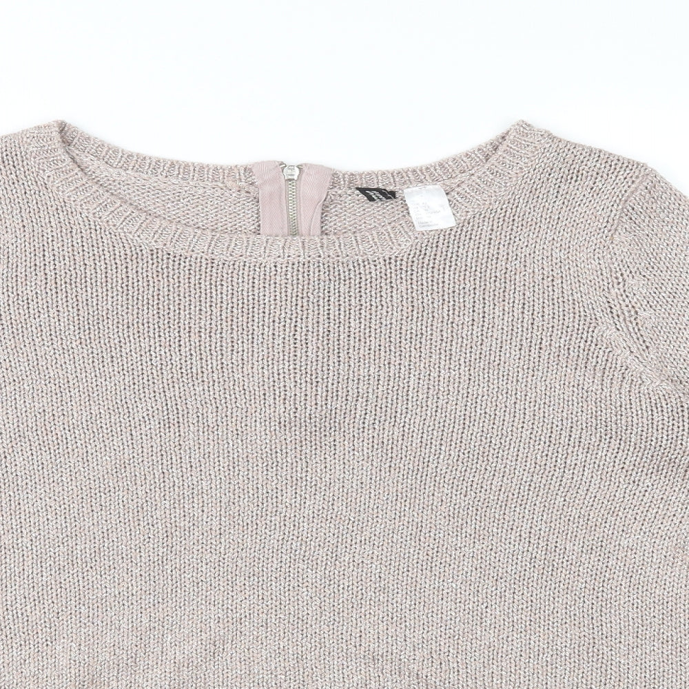 Divided Womens Pink  Knit Pullover Jumper Size 16