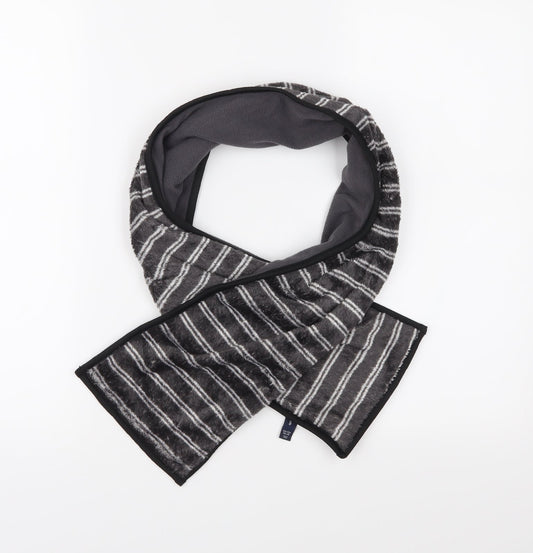 Gap Boys Grey Striped Fleece Rectangle Scarf Scarf One Size