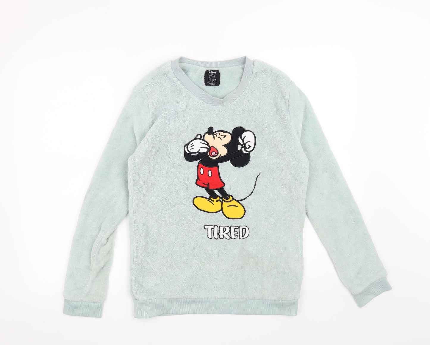 Disney Womens Green Solid  Top Pyjama Top Size 6  - Disney Mickey Mouse