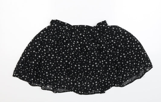 Candy Couture Womens Black Geometric  Mini Skirt Size 26 in