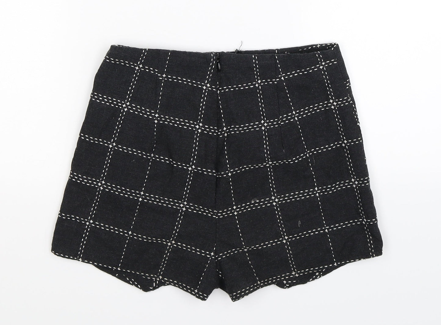 Blue Blush Womens Grey Check  A-Line Skort Size S