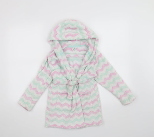 Matalan Girls Blue Solid  Top Robe Size 6 Years