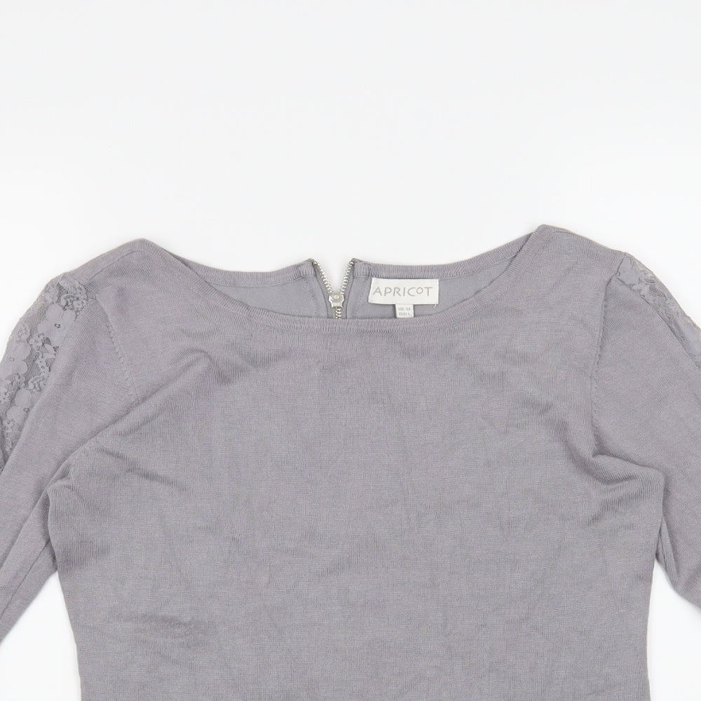 Apricot Womens Grey   Pullover Jumper Size 14