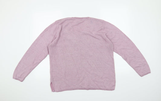 Woman Womens Purple   Pullover Jumper Size 14