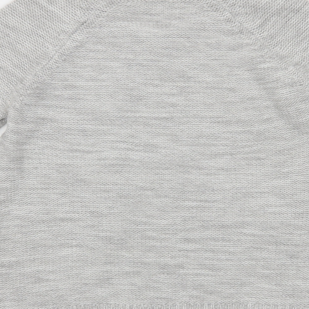 Brand and care label for Love Knitwear women’s grey jumper, size S