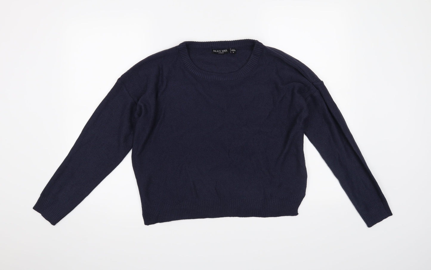 Brave Soul Womens Blue   Pullover Jumper Size S