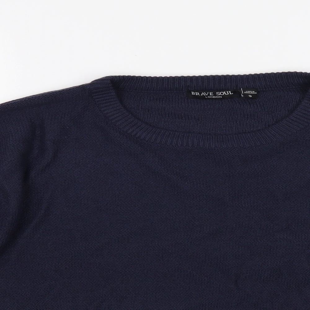 Brave Soul Womens Blue   Pullover Jumper Size S