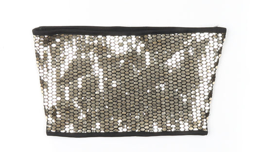 Topshop Womens Gold   Cropped Blouse Size 8