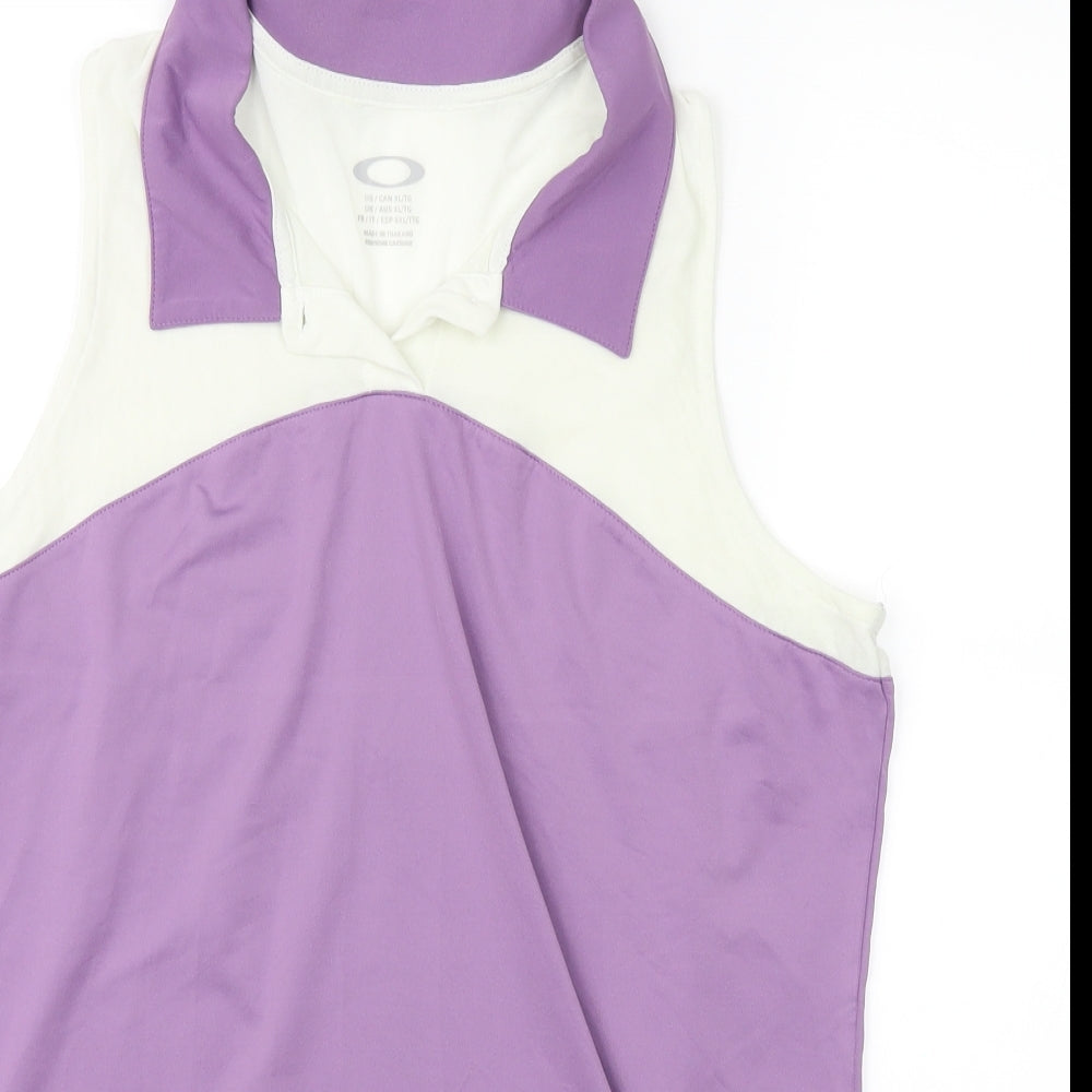 Oakley Womens Purple Striped  Basic Tank Size XL