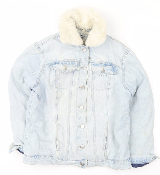 New Look Womens Blue  Denim Jacket  Size 8