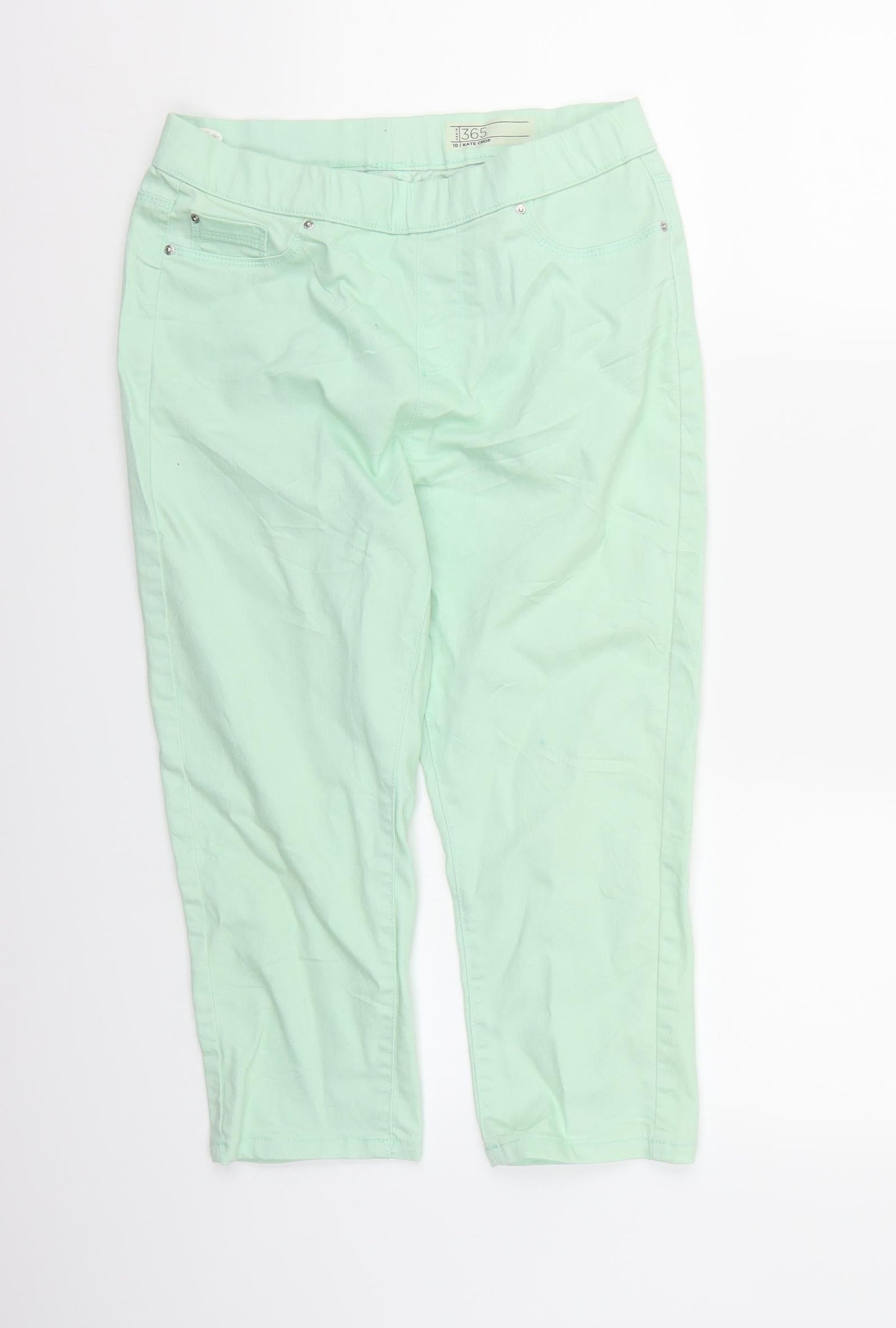 365 Denim Womens Green  Denim Chino Shorts Size 10 - Jeggings