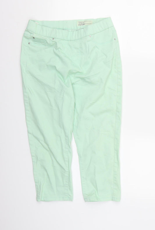 365 Denim Womens Green  Denim Chino Shorts Size 10 - Jeggings