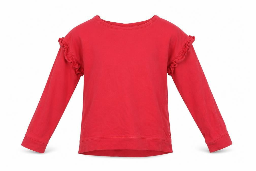 Marks and Spencer Girls Red   Basic T-Shirt Size 7 Years
