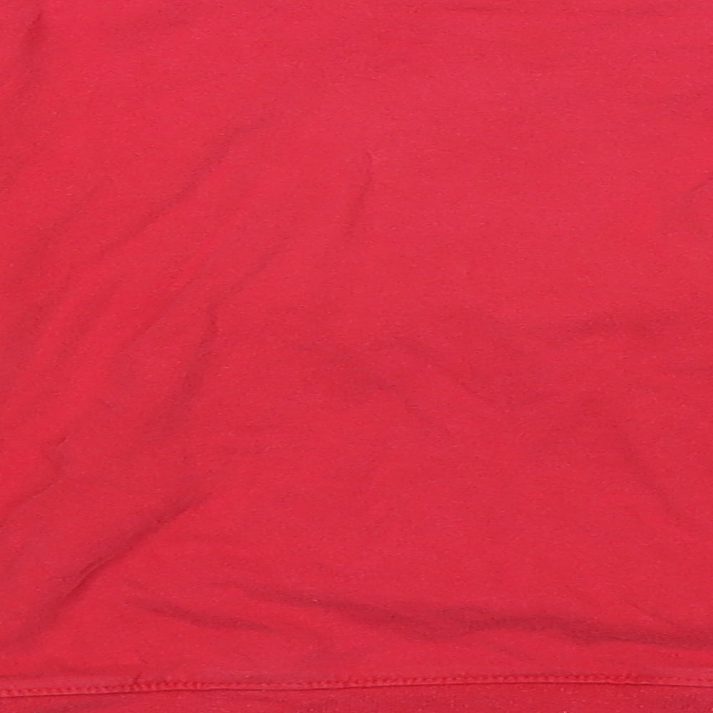 Marks and Spencer Girls Red   Basic T-Shirt Size 7 Years