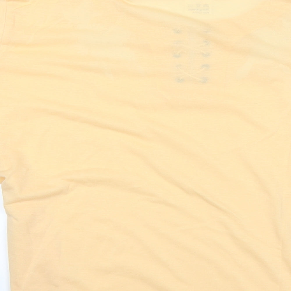 royal fashion Womens Yellow   Basic T-Shirt Size M