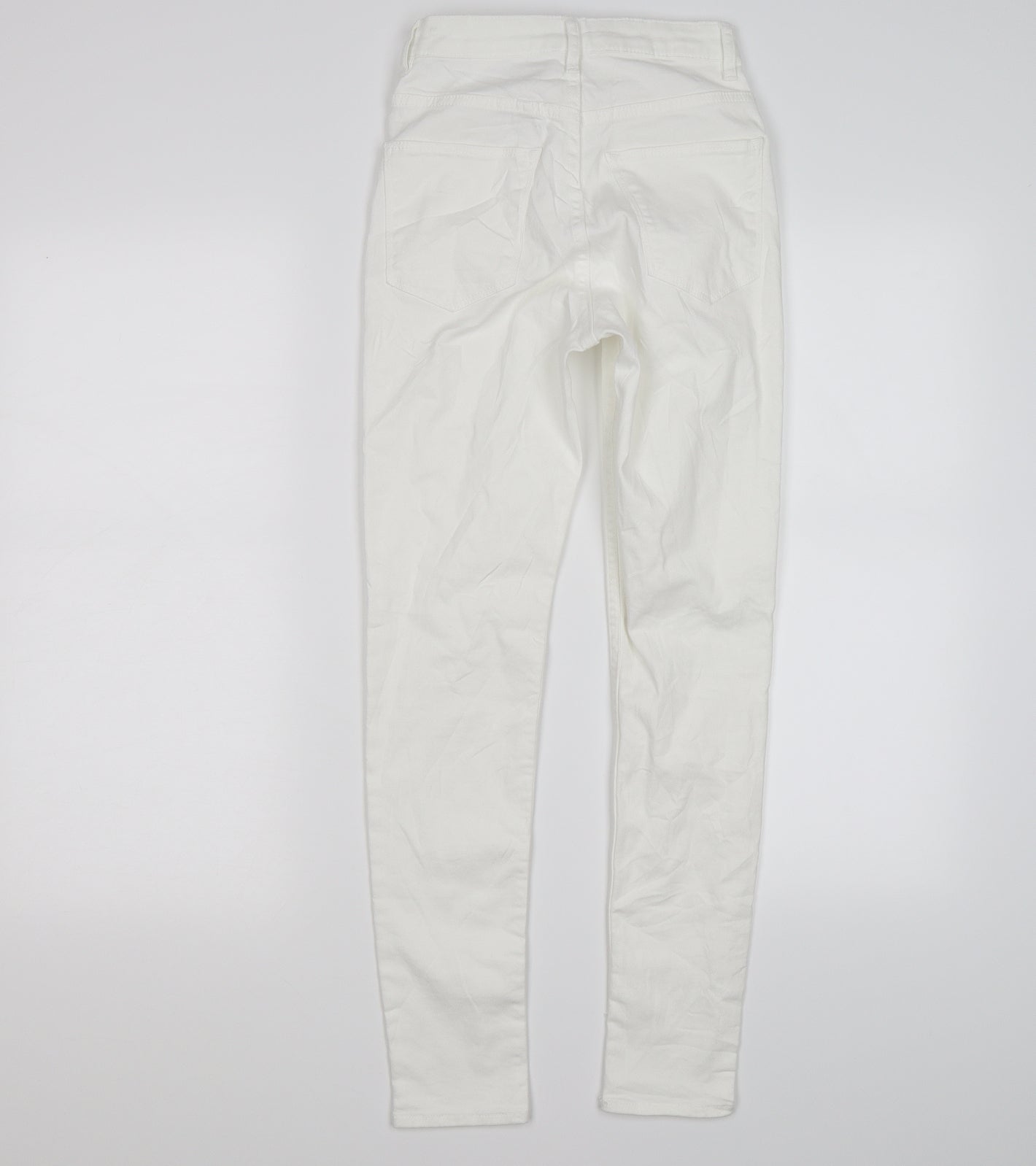 Divided Womens White  Denim Skinny Jeans Size 6 L26 in