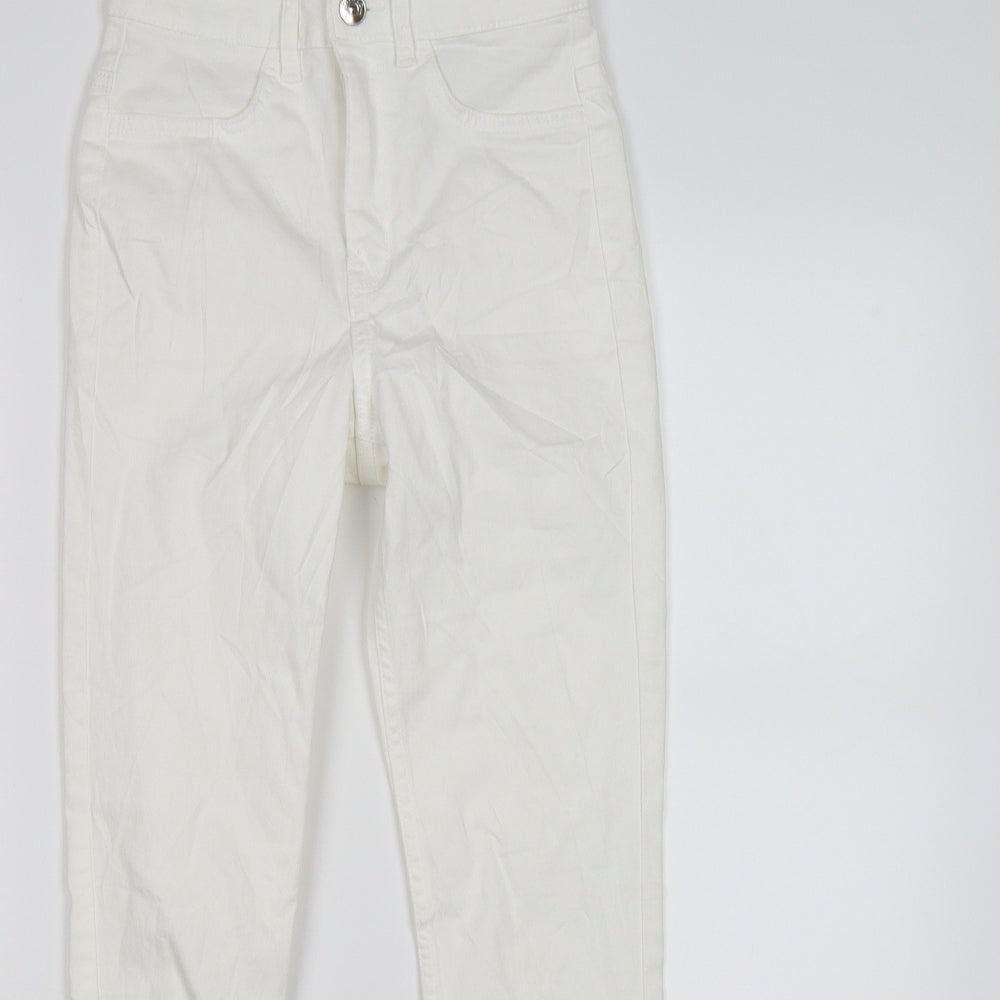 Divided Womens White  Denim Skinny Jeans Size 6 L26 in
