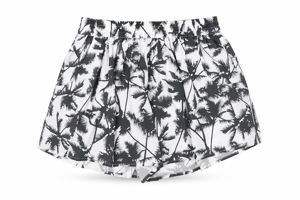 Front view of Only women’s white floral hot pants shorts, size UK 6