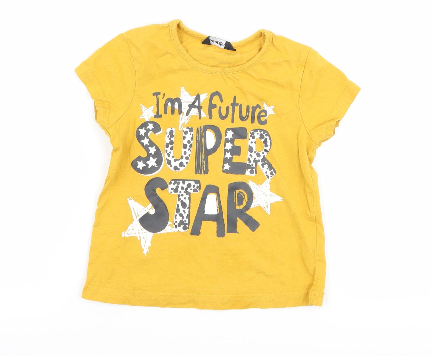 George Baby Orange   Basic T-Shirt Size 18-24 Months  - slogan