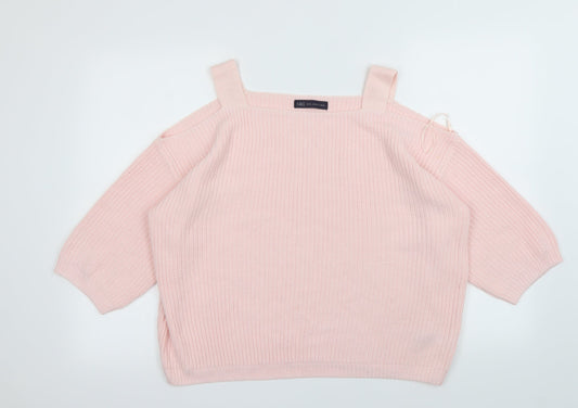 M&S Womens Pink   Pullover Jumper Size L