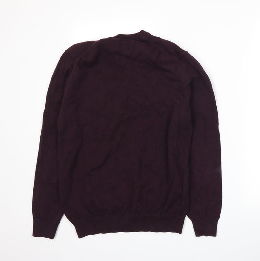 Peter Werth Mens Purple  Knit Pullover Jumper Size M
